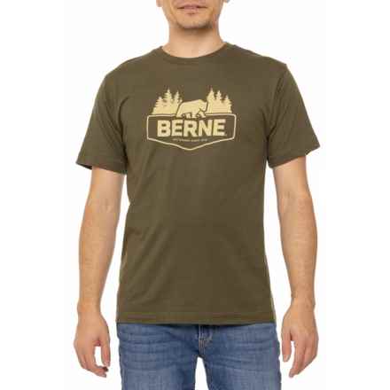 BERNE Outdoor Logo T-Shirt - Short Sleeve in Cedar Green