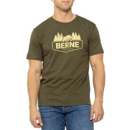 BERNE Outdoor Logo T-Shirt - Short Sleeve in Cedar Green