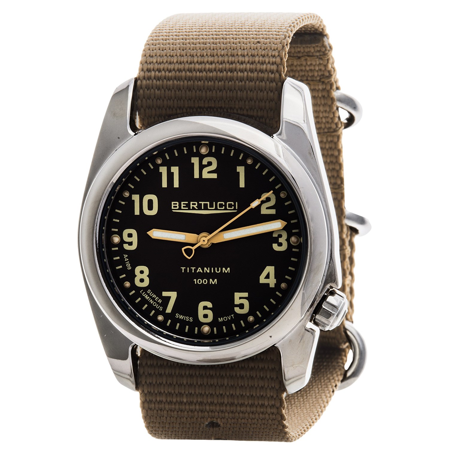 Bertucci A-2T High-Polish Titanium Field Watch (For Men) - Save 46%