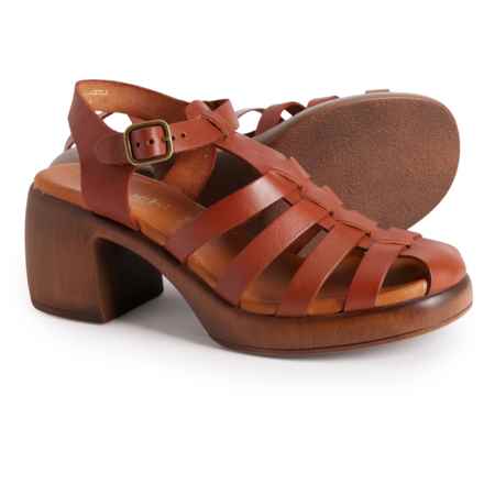 BERTUCHI Made in Spain Fisherman Heeled Sandals - Leather (For Women) in Caoba