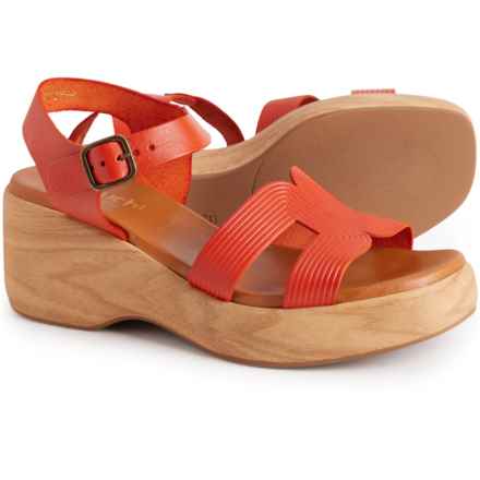 BERTUCHI Made in Spain H-Band Wedge Sandals - Leather (For Women) in Orange