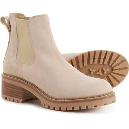 BERTUCHI Made in Spain Lug Sole Chelsea Boots - Suede (For Women) in Beige