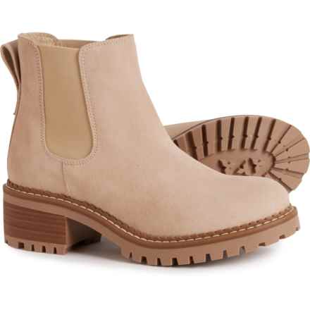 BERTUCHI Made in Spain Lug Sole Chelsea Boots - Suede (For Women) in Beige