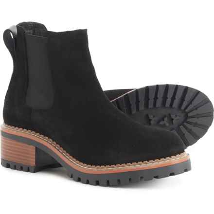 BERTUCHI Made in Spain Lug Sole Chelsea Boots - Suede (For Women) in Black