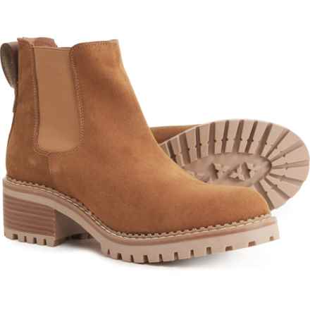 BERTUCHI Made in Spain Lug Sole Chelsea Boots - Suede (For Women) in Tan