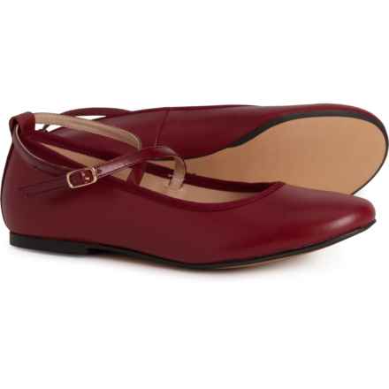 BERTUCHI Made in Spain Mary Jane Ballerina Shoes - Leather (For Women) in Red