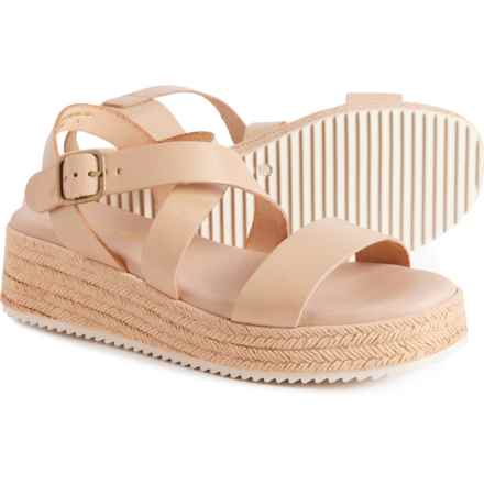 BERTUCHI Made in Spain Multi-Band Flatform Sandals - Leather (For Women) in Nude
