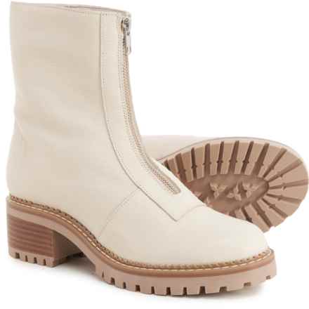 BERTUCHI Made in Spain Zip-Up Boots - Leather (For Women) in Beige