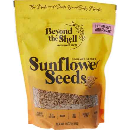 BEYOND THE SHELL NUTS Dry Roasted Sea Salt Sunflower Seeds - 16 oz. in Multi