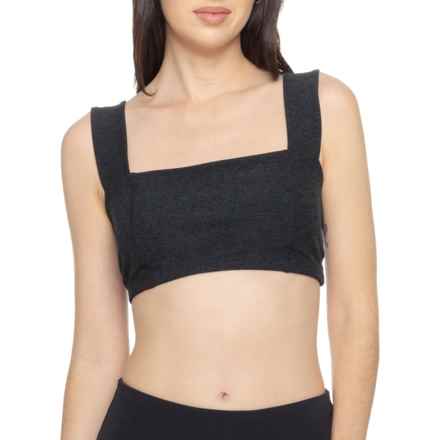Beyond Yoga Space-Dye Squared Sports Bra - Medium Impact in Darkest Night