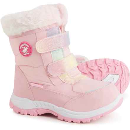 BHPC Girls Fleece-Lined Snow Boots in Pink Multi