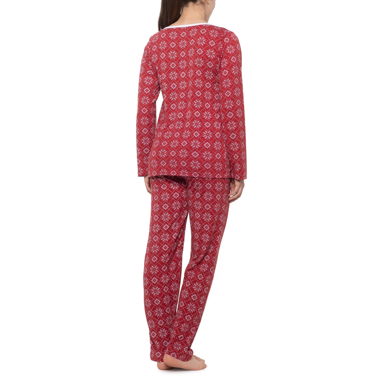 BHPJ by BedHead Snowflake Fair Isle Classic Henley Holiday Pajamas (For Women) Save 28