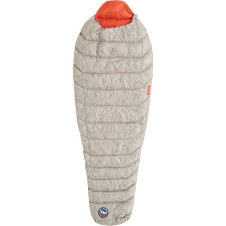 Big Agnes 40°F Pluton Ultralight Minimalist Down Sleeping Bag - 850 Fill Power, Mummy in Gray/Orange