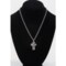 8031M_2 Big Sky Silver Textured Cross Necklace