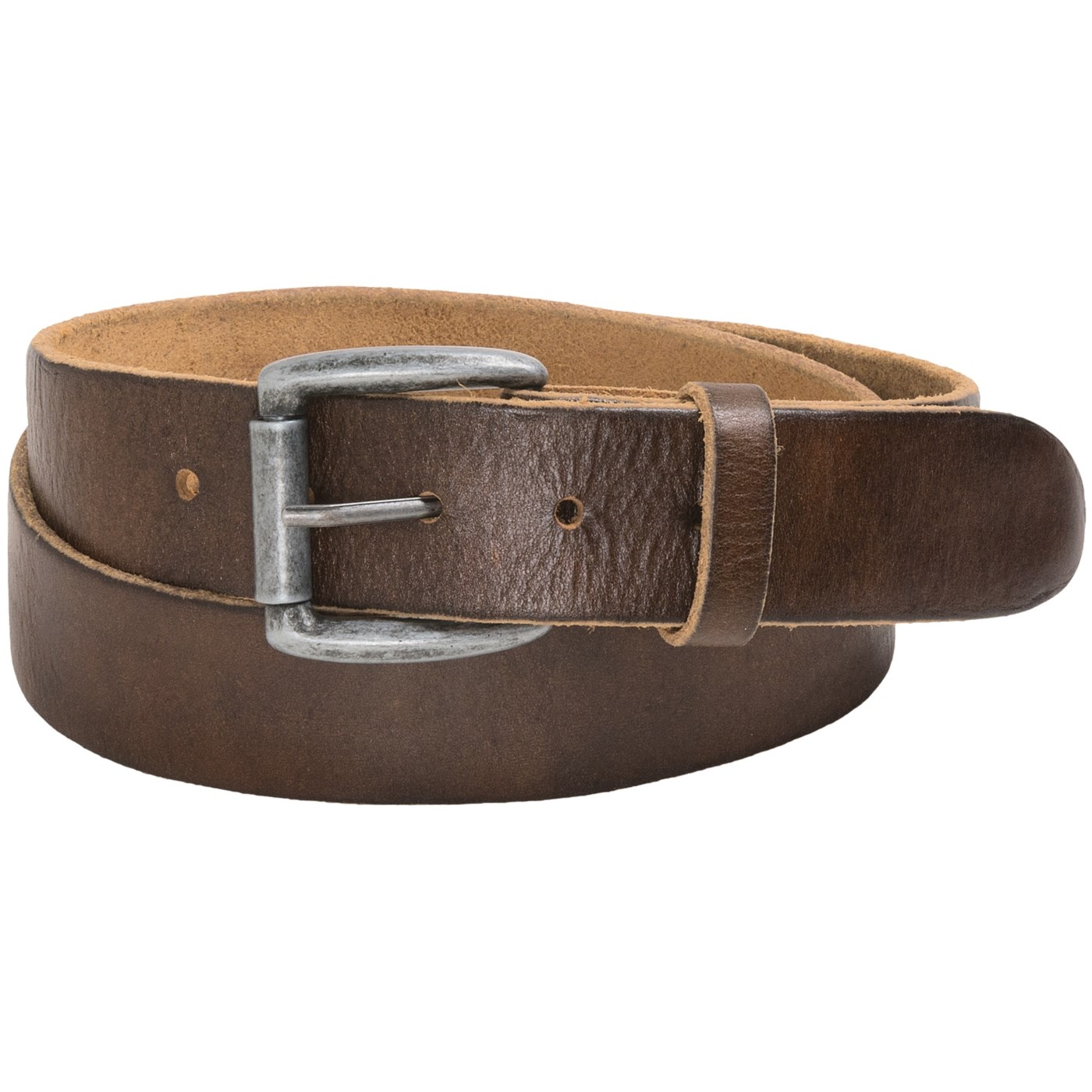 Bill Adler Augusta Belt   Washed Leather (For Men) in Tan/Silver 