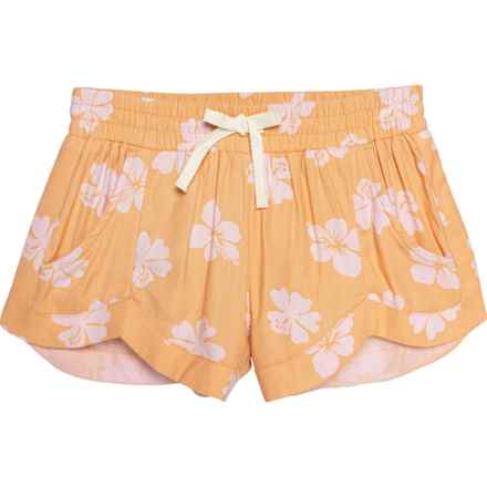 Billabong Big and Little Girls Mad For You Shorts in Tangy Peach