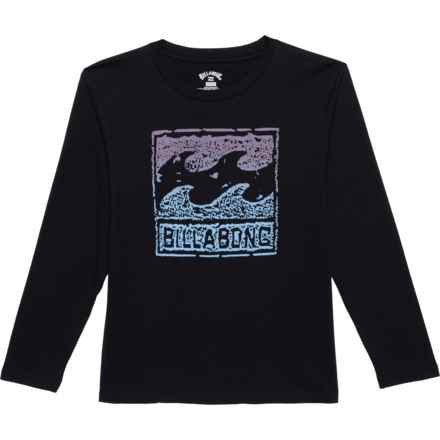 Billabong Big Boys Crayonwave Square T-Shirt - Long Sleeve in Black