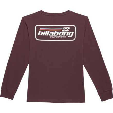 Billabong Big Boys Walled T-Shirt - Long Sleeve in Plum