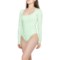 Billabong Lei Low One-Piece Swimsuit - UPF 50+, Long Sleeve in Lime Time