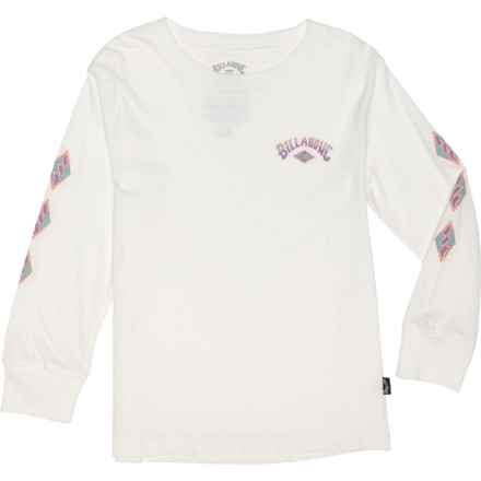 Billabong Little Boys Crayon Wave T-Shirt - Long Sleeve in Off White