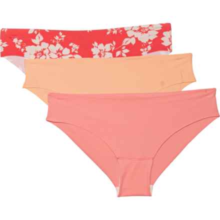 Billabong No-Show Tropic Panties - 3-Pack, Bikini Briefs in Red