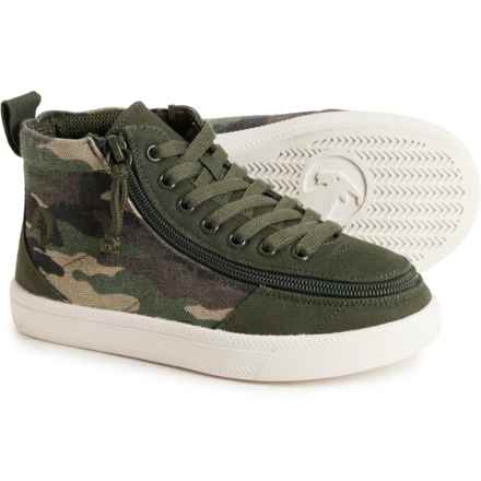 Billy Boys and Girls Classic DR High-Top Sneakers - Wide Width in Olive Camo - Closeouts
