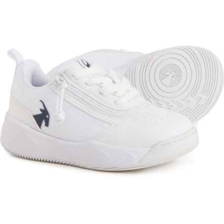 Billy Boys and Girls Sport Court Sneakers in White/Navy