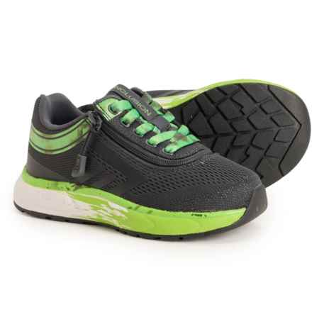 Billy Boys and Girls Sport Inclusion Sneakers - Wide Width in Smoke/Lime Fire