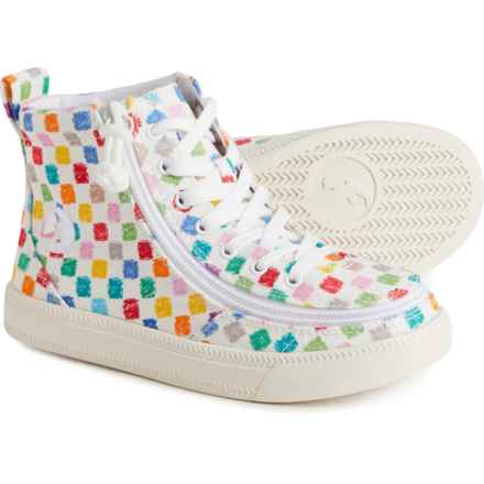 Billy Boys Classic Lace High-Top Sneakers in Checkerboard