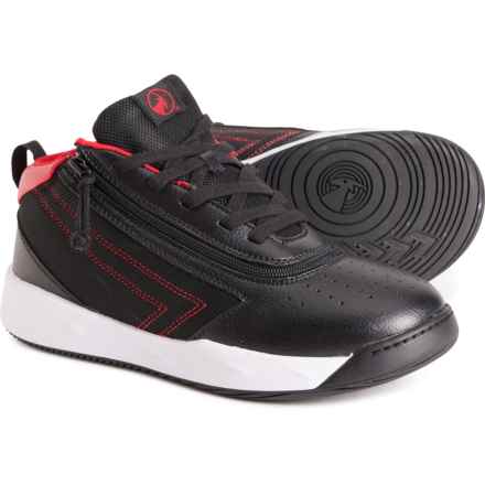 Billy Boys Sport Hoop Sneakers - Wide Width in Black/Red