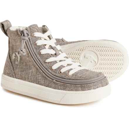 Billy Girls Classic Lace High-Top Sneakers in Grey Jersey