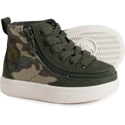 Billy Little Boys Classic DR High-Top Sneakers - Wide Width in Olive Camo/White