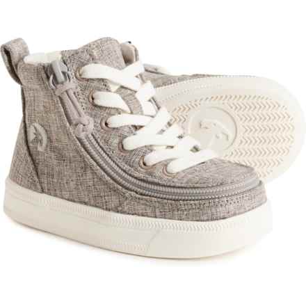 Billy Little Boys Classic Lace High-Top Sneakers in Grey Jersey