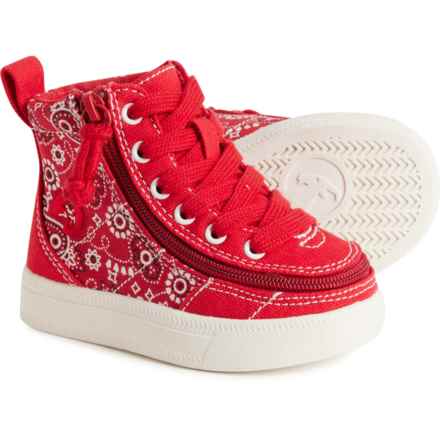 Billy Little Boys Classic Lace High-Top Sneakers in Red Pasiley