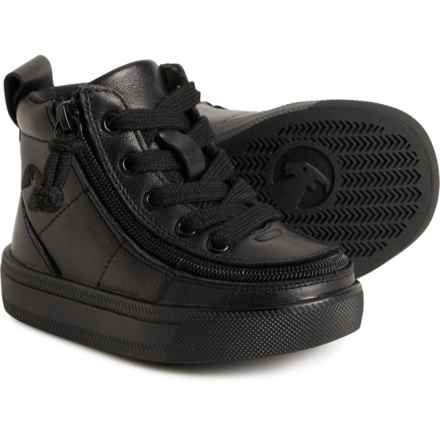 Billy Little Boys Classic Lace High-Top Sneakers - Leather in Black To The Floor Leather