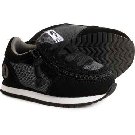 Billy Little Boys Jogger Sneakers in Black/Charcoal