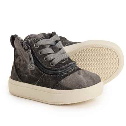 Billy Toddler Boys and Girls Short Wrap II High-Top Sneakers in Black/Grey