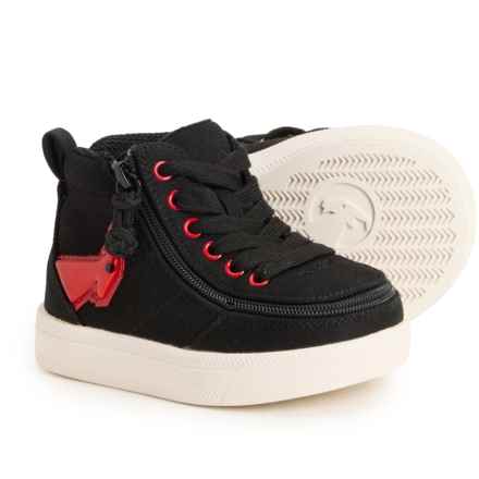 Billy Toddler Boys Classic Light Ups Lace High-Top Sneakers - Extra Wide Width in Black/Red