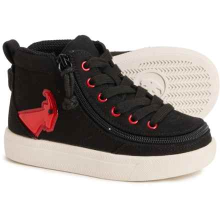 Billy Toddler Boys Classic Light Ups Lace High-Top Sneakers - Extra Wide Width in Black/Red