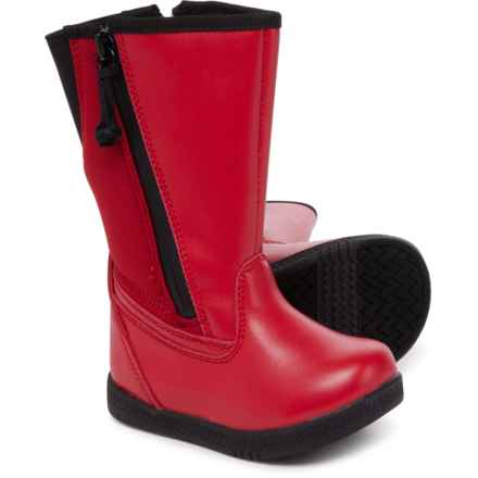 Billy Toddler Girls Rain Boots in Red/Black