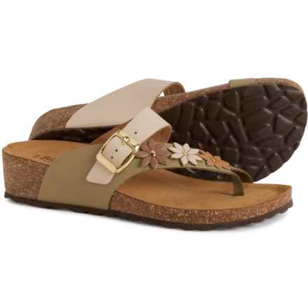 BIO-GOLD Made In Italy Floral Wedge Sandals - Leather (For Women) in Multi