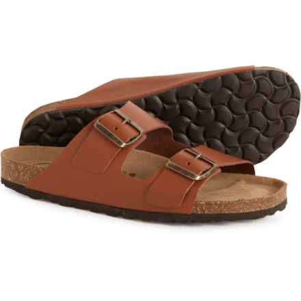 BIO GREEN Made in Spain 2-Band Buckle Sandals - Leather (For Men) in Cognac