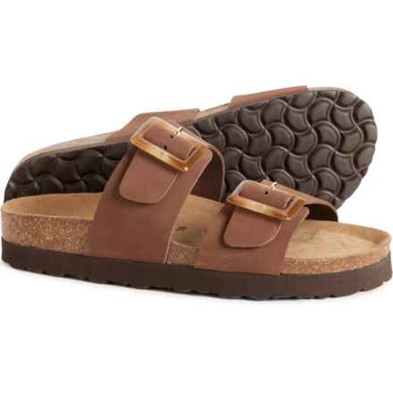 BIO GREEN Made in Spain 2-Band Buckle Sandals - Leather (For Women) in Chocolate
