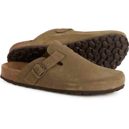 BIO GREEN Made in Spain Buckle Clogs - Suede (For Men) in Olive