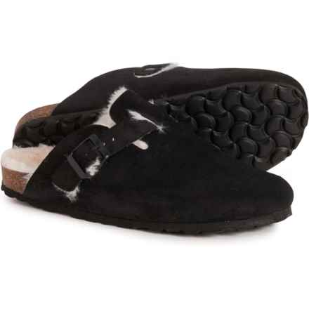 BIO GREEN Made in Spain Cozy Lined Clogs - Suede (For Women) in Black