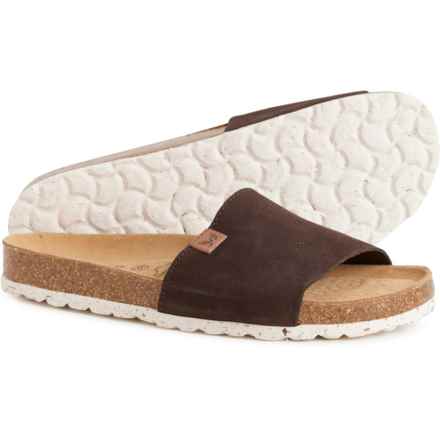 BIO STEP Made in Spain Slide Sandals - Suede (For Women) in Chocolate