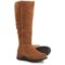Bionica Caleen Shearling-Lined Tall Boots - Waterproof, Suede (For Women) in Saddle