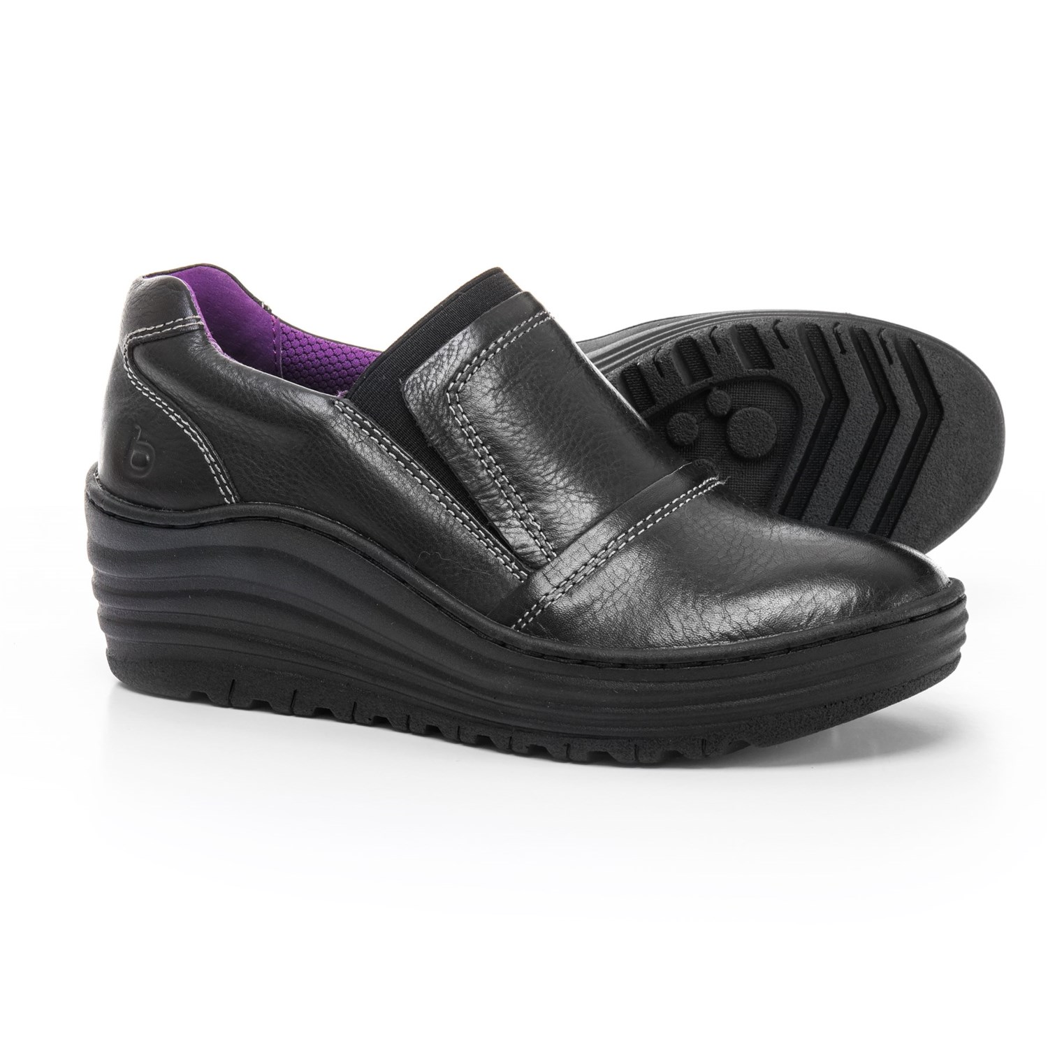 Bionica Grinnell Leather Wedge Shoes – Slip-Ons (For Women)
