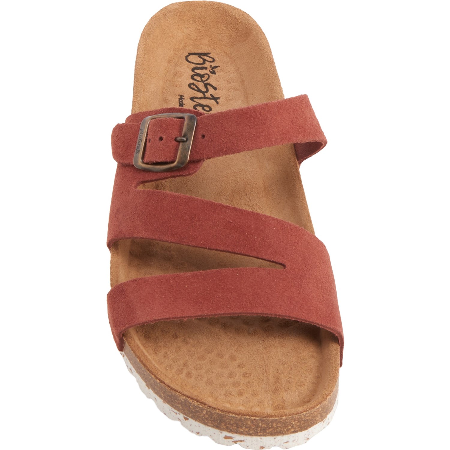 BioStep Made in Spain Asymmetrical Strap Slide Sandals (For Women ...