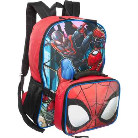 BioWorld Spiderman Backpack with Lunch Bag (For Boys and Girls) in Multi